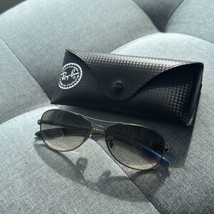Ray-Ban Silver Sunglasses with Black Case